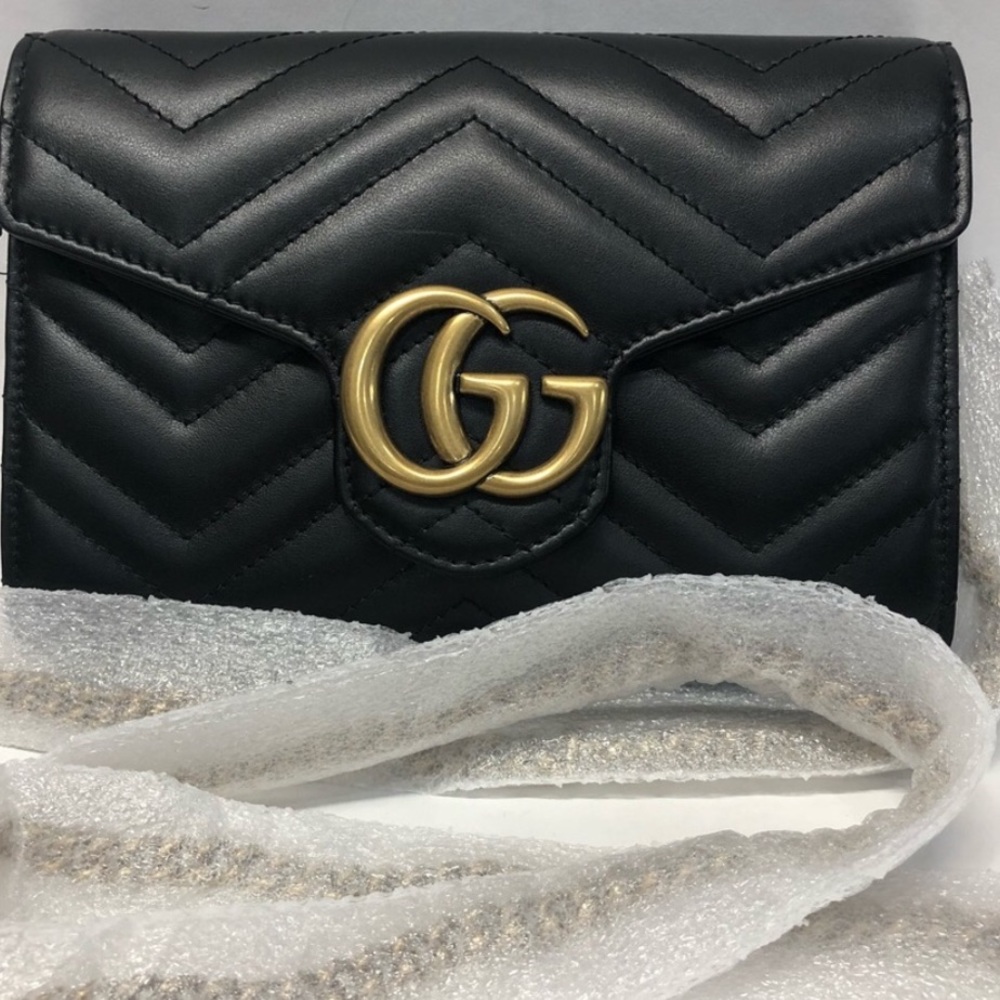 🌟Gucci Marmont Leather Bag On Chain